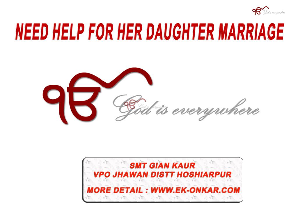 Smt Gian Kaur Need Help For Her Daughter Marriage